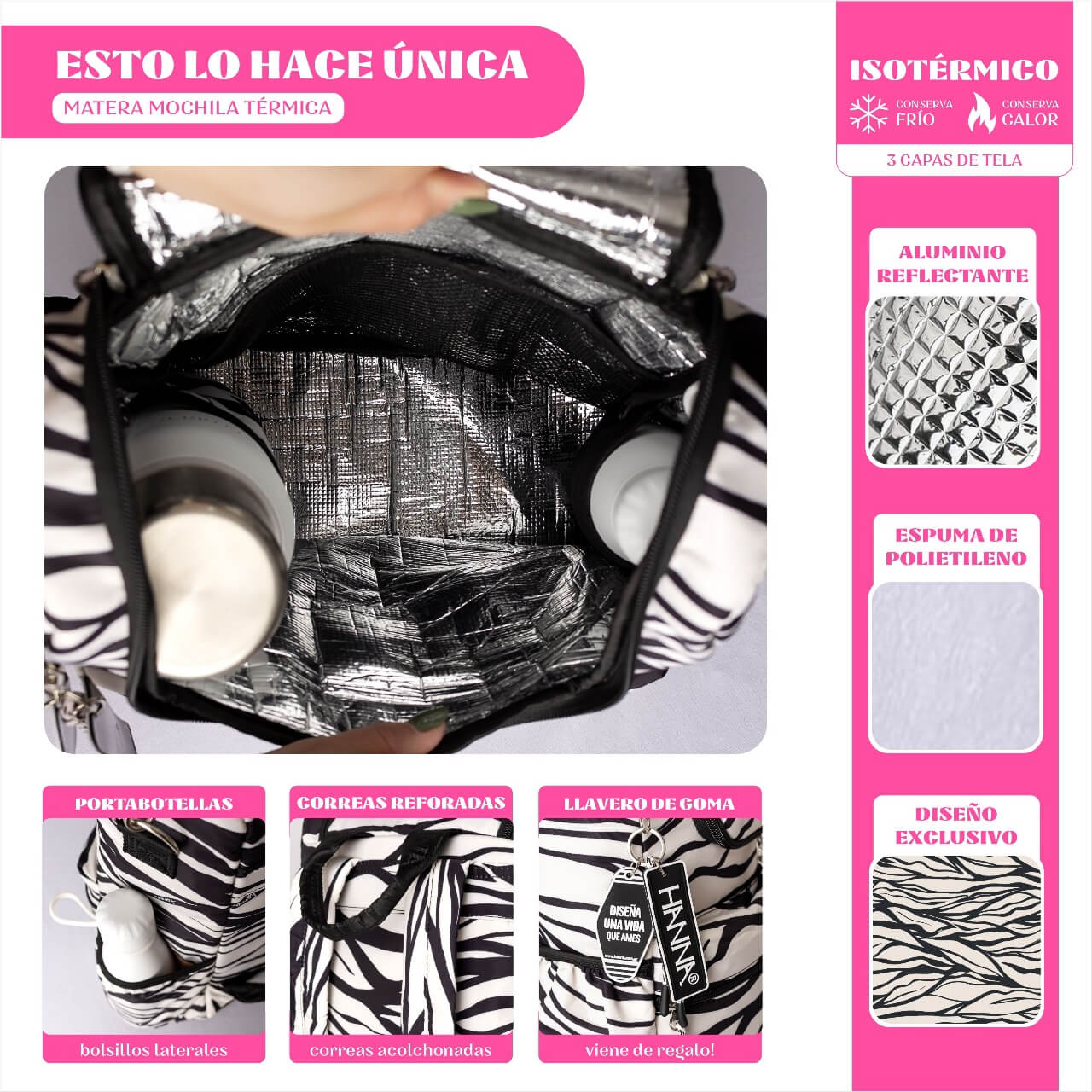 Alternative view of Mochila Matera Moana Cebra