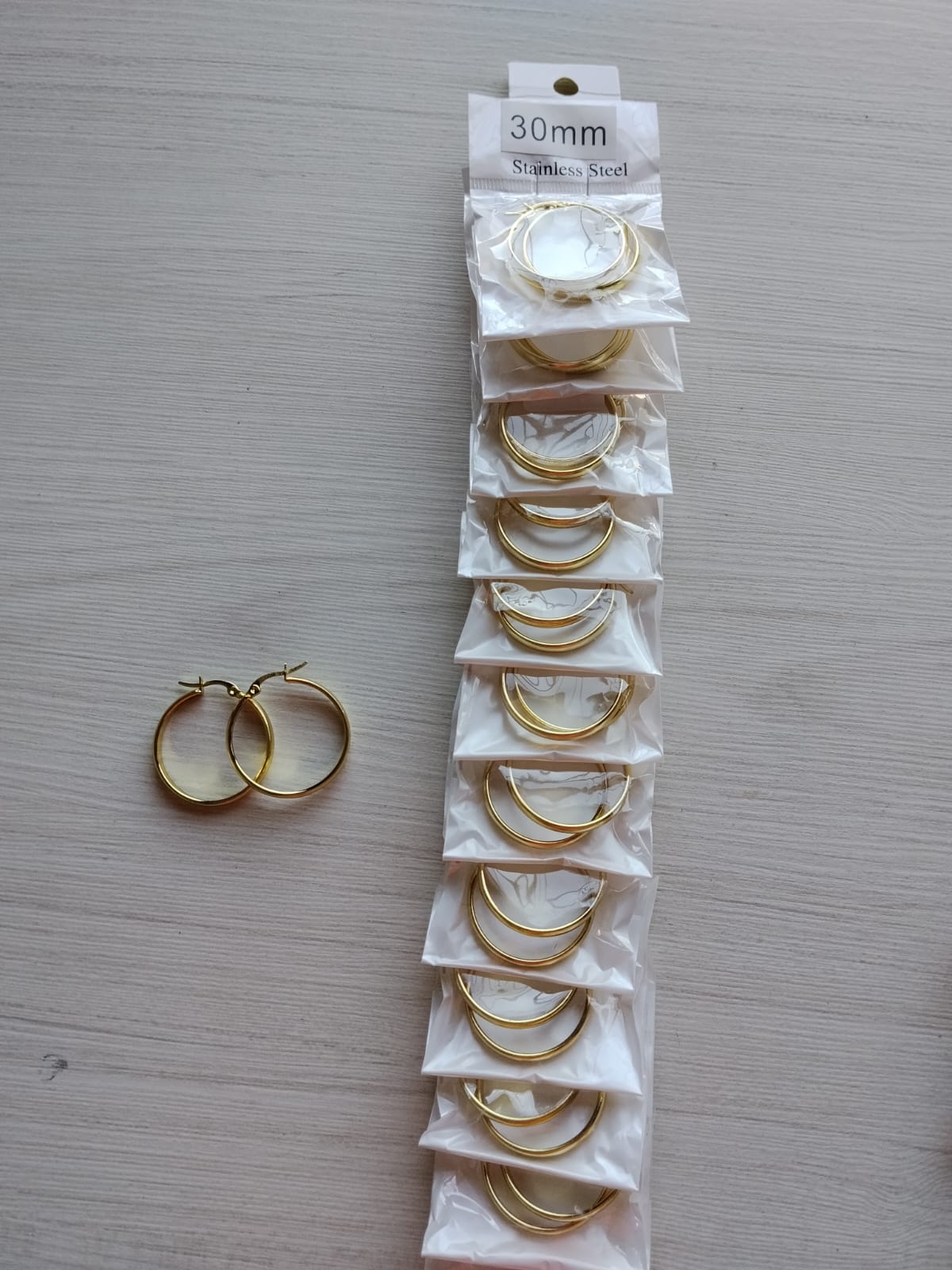 Alternative view of Packs de Argolla Dorada Acero